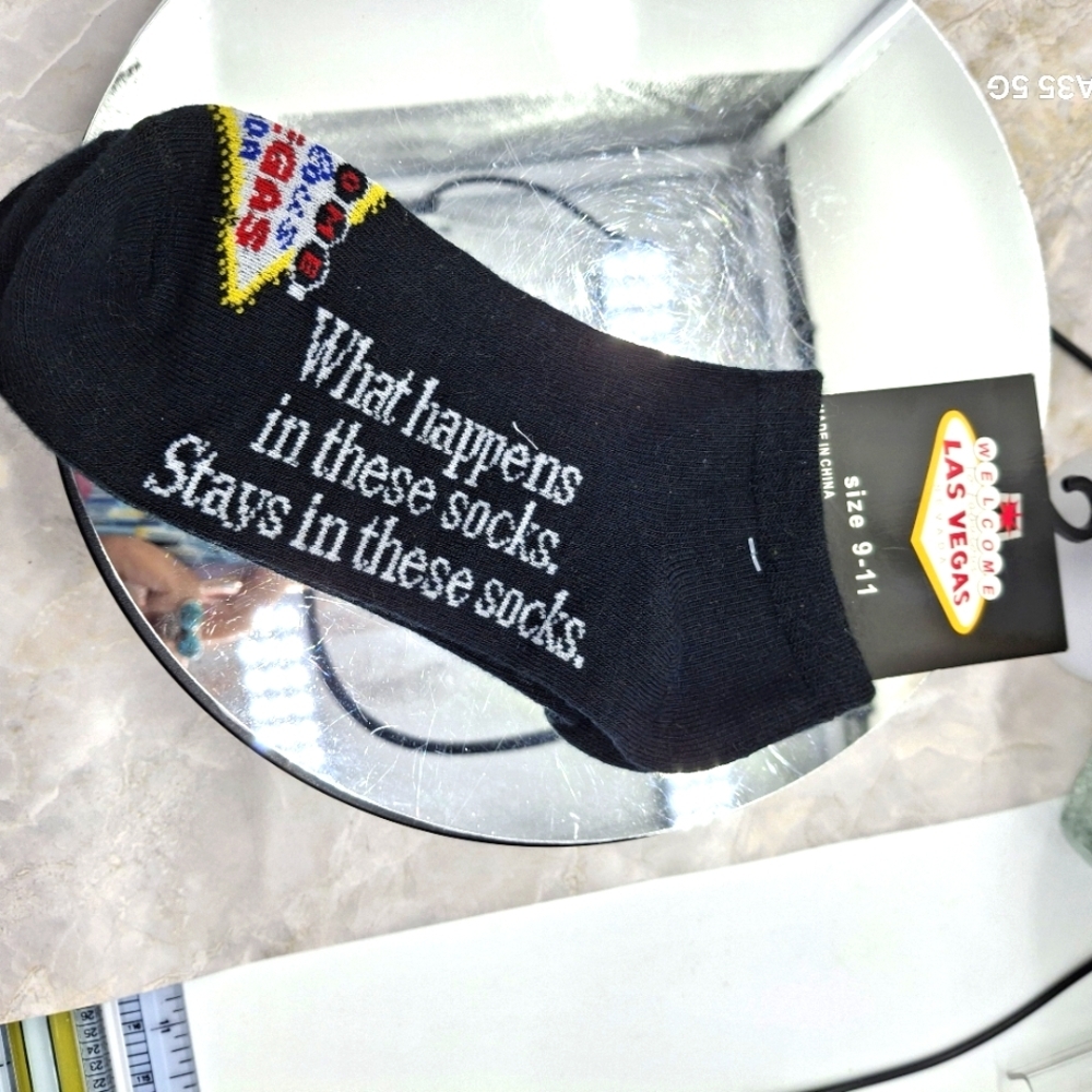 Las Vegas Novelty Print Socks Adult Sz